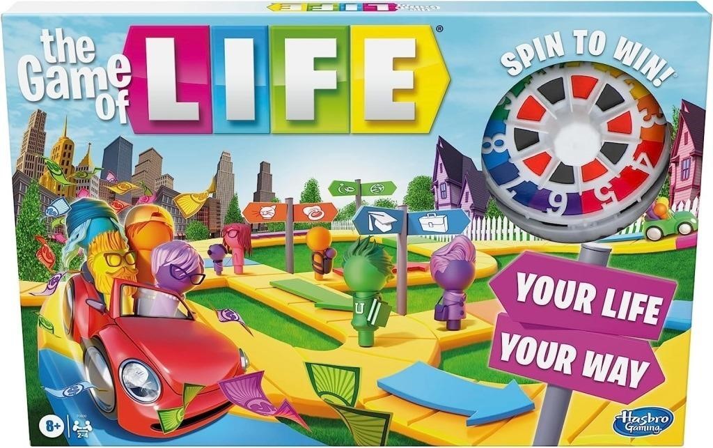 (U) Hasbro Gaming The Game of Life Game, Family Bo