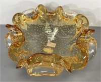 Blown Glass Art Bowl/Ashtray