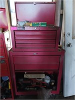 Two-piece popular mechanics six drawer tool box