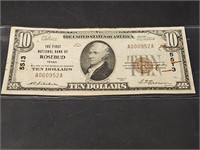 1929 Red Seal $10 Dollar Bill