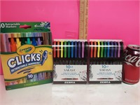 New Felt Tip Coloring Pens & Crayola Clicks