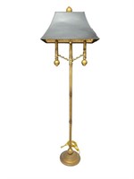 Brass tone MCM floor lamp