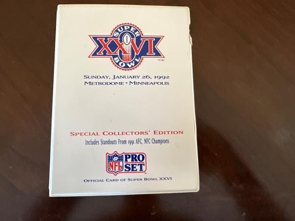 Super Bowl XXVI pro set collectors edition