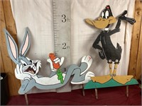 Bugs Bunny and Daffy Duck Yard Ornaments