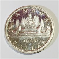 Silver 1965 Canada Dollar Coin