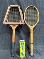 Pair of vintage rackets with 3 vintage