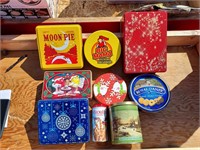 LOT OF 9 TINS, MOON PIE, BIG MAMA