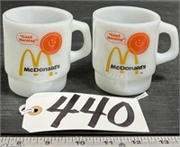 2 McDonald's Fire King Coffee Mugs