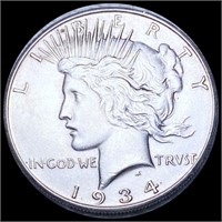 1934-S Silver Peace Dollar UNCIRCULATED