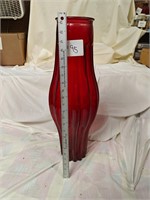 Red glass Decor Vase