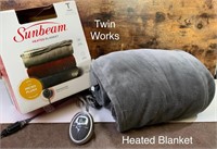 Electric Heated Blanket  w. Controller (Twin)