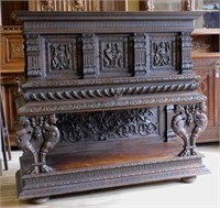 Gorgeous Highly Carved Neo Renaissance Cabinet.