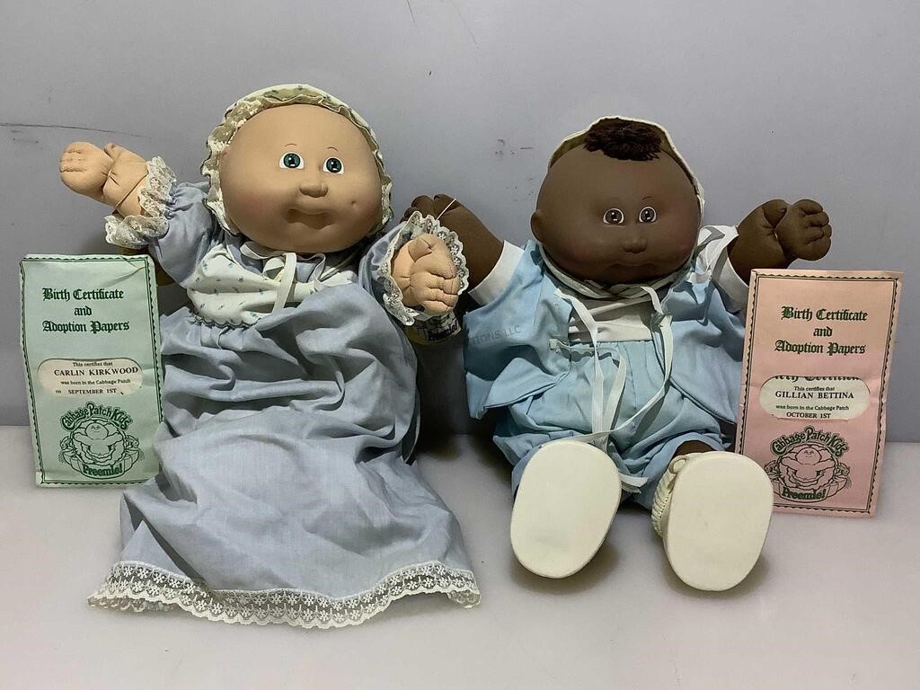 2 CPK preemie dolls. Cabbage patch kids. No box.