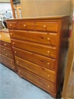 SOLID PINE  5 DRAWER HIGHBOY CHEST