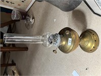 ANTIQUE BRASS OIL LAMP