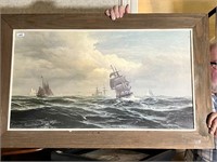 SHIP PIC IN RUSTIC FRAME