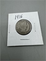 1916 Silver Barber Quarter