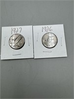 1926 & 1927 Silver Standing Liberty Quarters