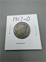 1907-O Silver Barber Quarter