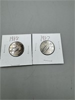 1927 & 1928 Silver Standing Liberty Quarters