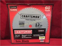 New Craftsman 12" Saw Blade 60 Tooth for Miter Saw