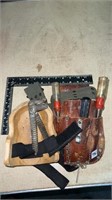 Handyman Tool Belt, Tools & Knee Pads