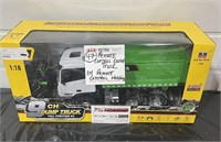 1/18 scale Remote Control Dump Truck. Donated by