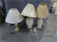 (3) Assorted Lamps w/ Shades