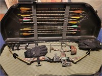 Compound Bow w/ Case and Arrows