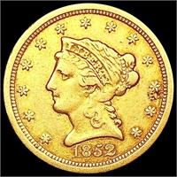 1852-O $2.5 Gold Quarter Eagle LIGHTLY CIRCULATED