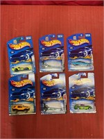 6 new in the box hot wheels