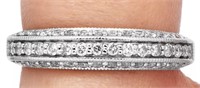 14k White Gold 0.45 cts Diamond Band Ring