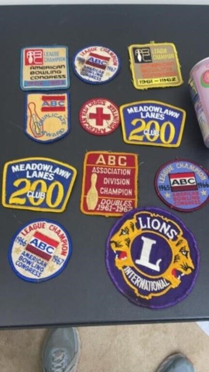 Vintage Bowling League Patches