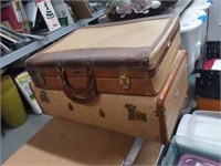 Antique suitcases.