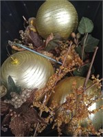 Three large bulbs with brownish decorations