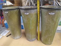 Galvanized french flower containers