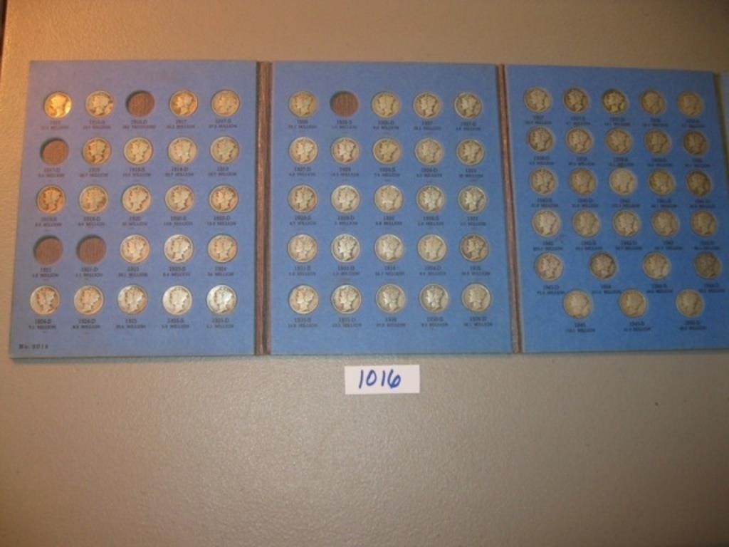 Silver Mercury Dime Starter Set…72 different “Mer.