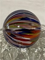 Lg Contemporary Glass Swirl Marble