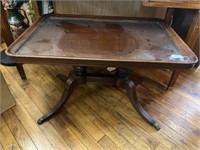 Mahogany Glass Top Coffee Table