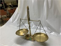Brass Scale - missing 1 weight, 13" tall
