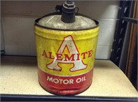 Vintage 5 Gal Alemite Motor Oil Can
