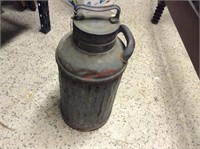 Antique 5 Gal Columbian Steel Lube Oil Can Rare