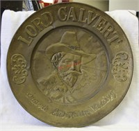 Vintage Lord Calvert Brass Plaquard Medallion