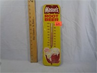 Mason's Root Beer Metal Thermometer 16"x4.5"
