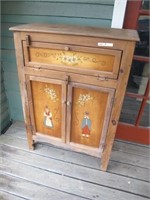 COUNTRY KITCHEN HUTCH W/ PAINTED DOORS