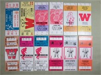 WI Badgers 1970's (12) Full Tickets