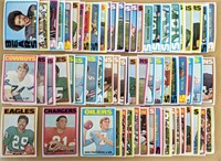 1972 Topps Football Card Lot Collection