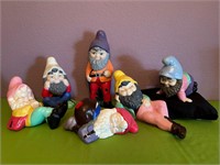 Signed Ceramic Gnome Figurines
