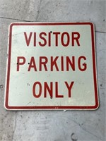 Metal Visitor parking sign