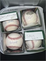 (4) Autographed Baseballs